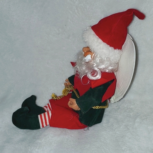 Santa Christmas Elf Posable with Wings - Picture 8 of 10